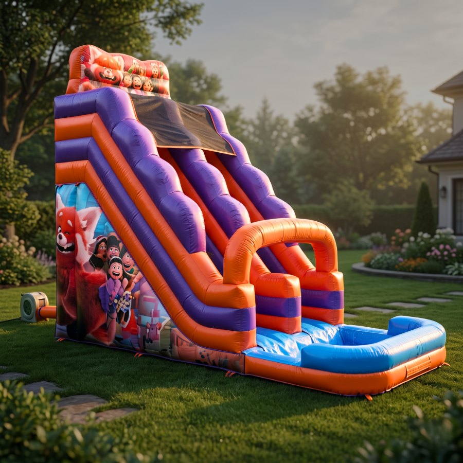 Turning Red Inflatable Slide (Water)