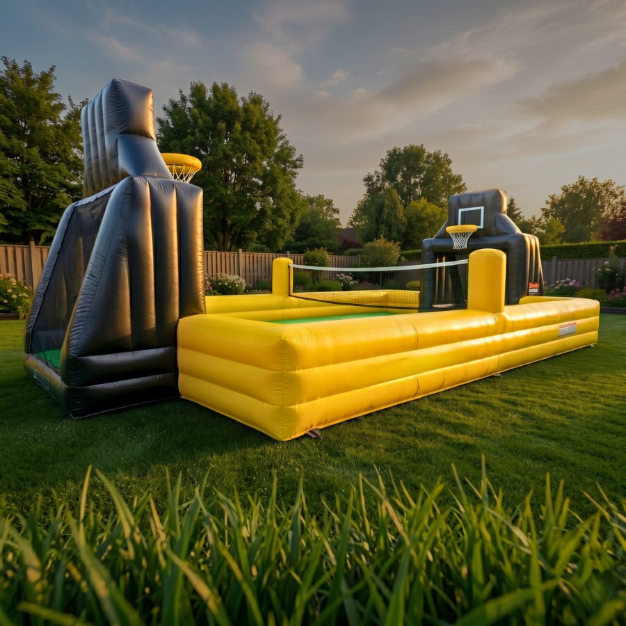 Yellow soap football field
